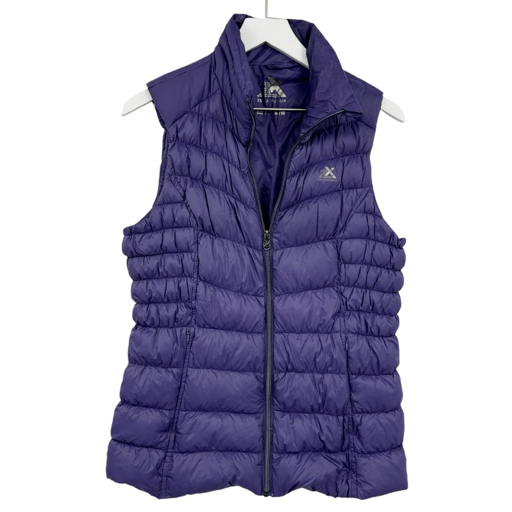 ZeroXposur Down Filled Quilted Puffer Vest Lightweight Purple Size Medium